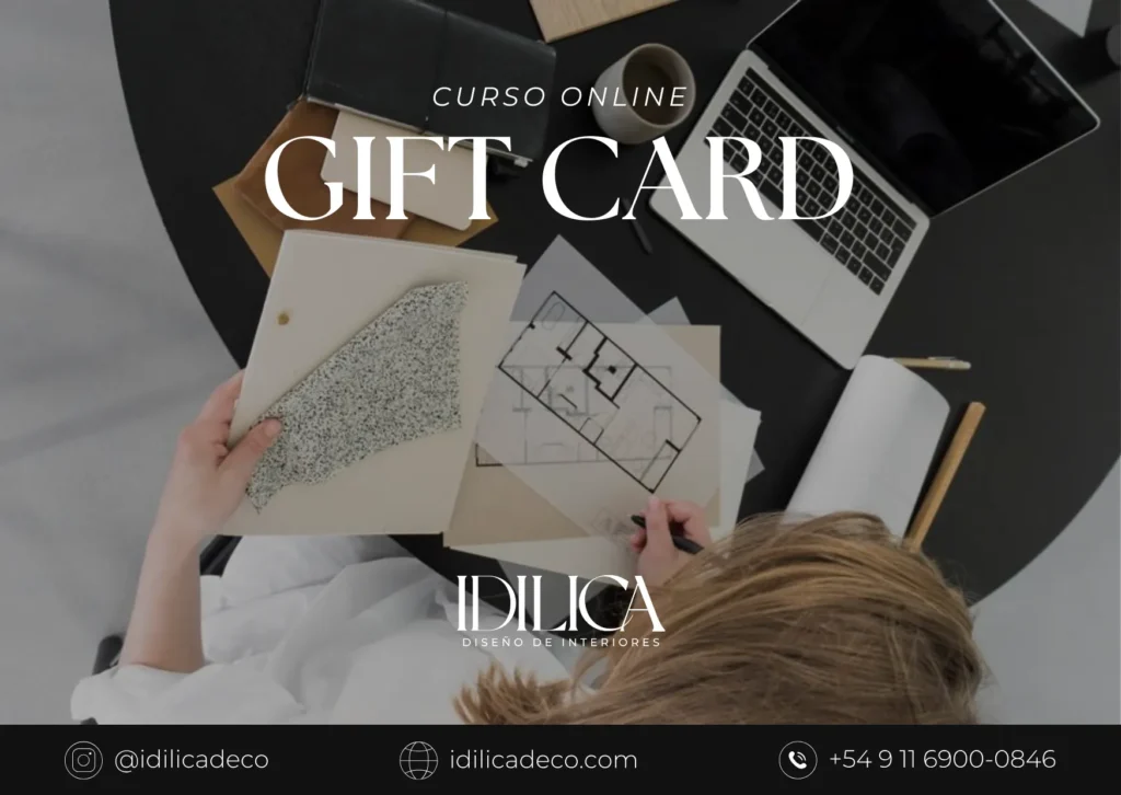 gift card para regalar cursos online de diseño de interiores en argentina